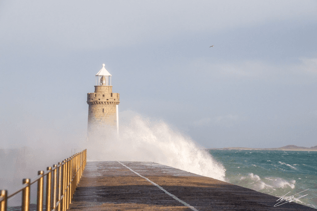 Lighthouse Waves Landscape